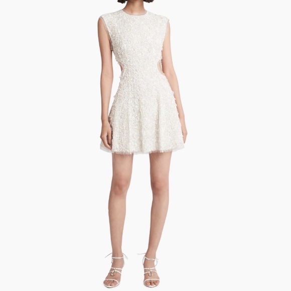 Aje Mirage Sequin Embroidered Cutout Dress - Picture 1 of 11